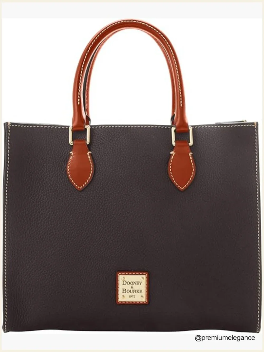 Pebble Grain Leather Satchel Handbag, Adjustable Crossbody Strap